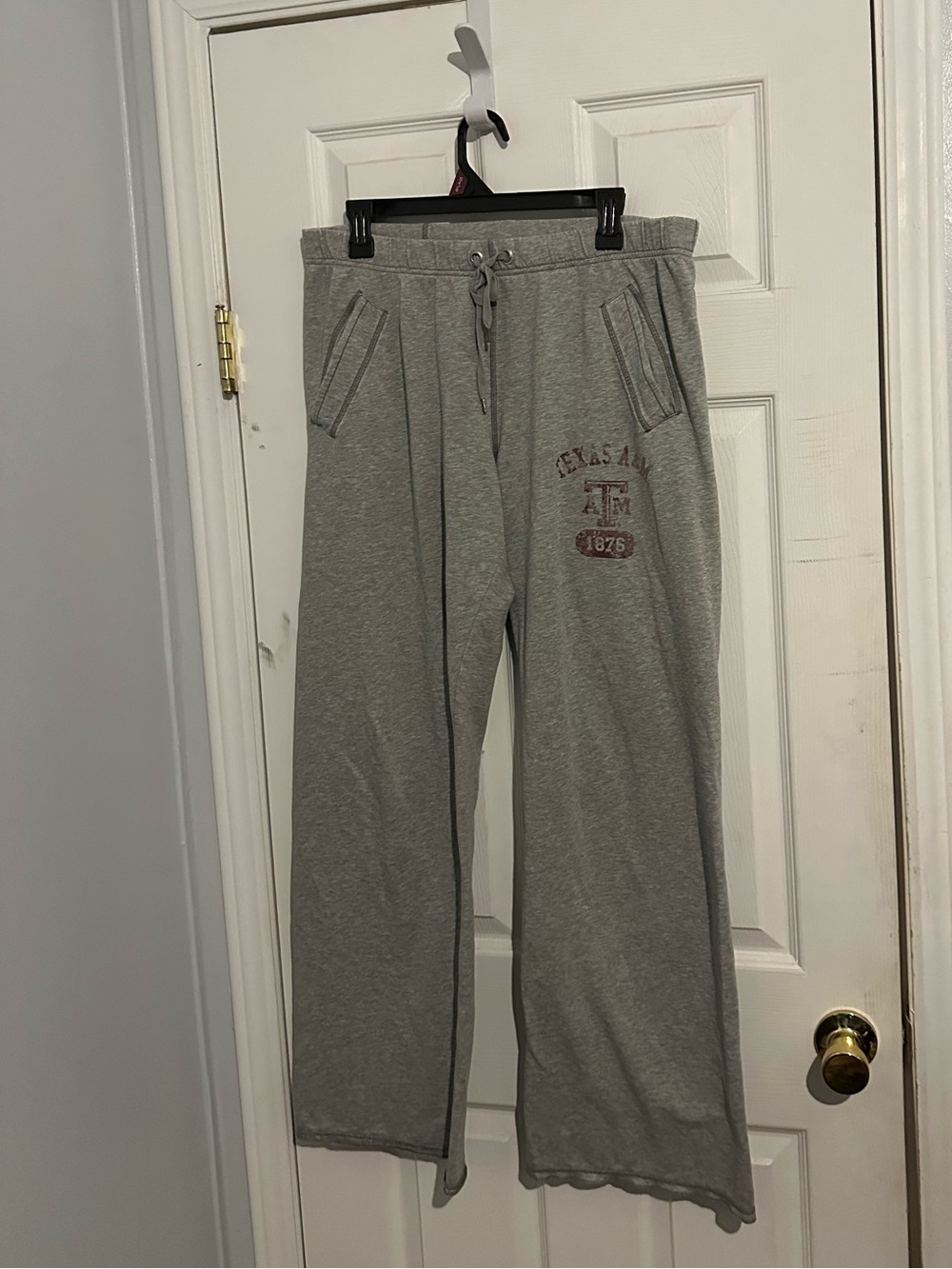 VHTF Rare VS PINK Texas A&M Aggies Wide Leg Sweatpants Gray M